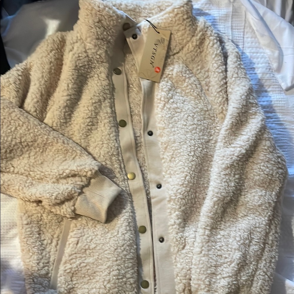 Poshmark Beige Sherpa Jacket